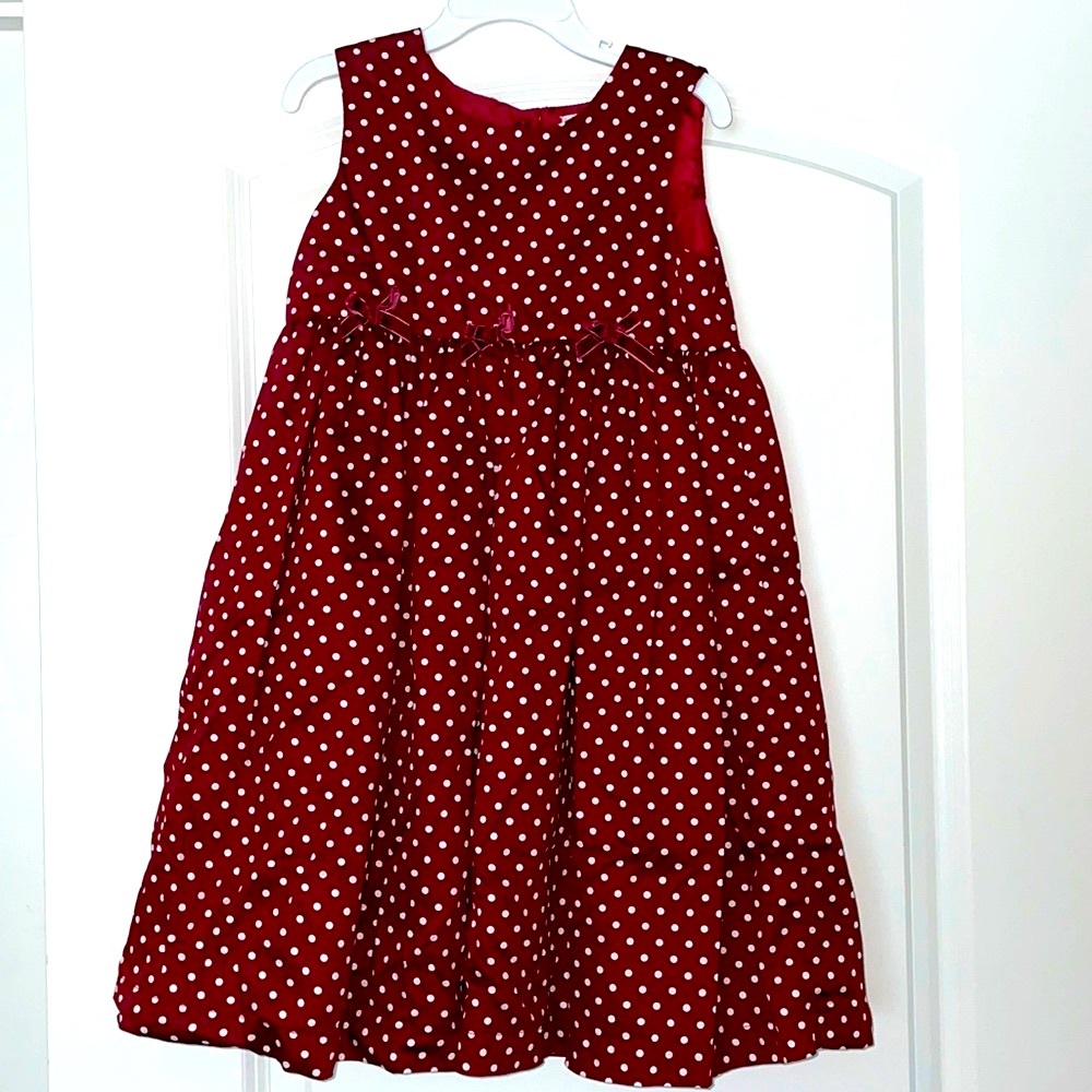 Carter’s Burgundy polka dot dress